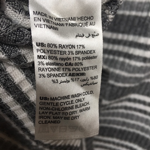 Chico’s Zenergy cozy stripe cowl neck tunic gray 3 - Picture 8 of 8